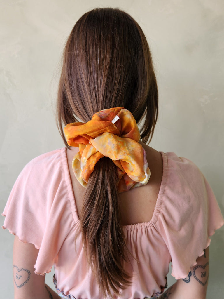 Confetti Giant Silk Scrunchie - Flame