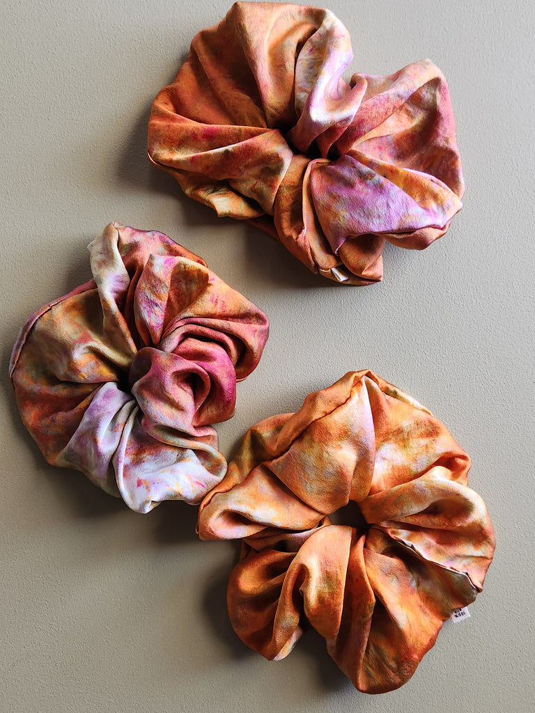 Confetti Giant Silk Scrunchie - Flame