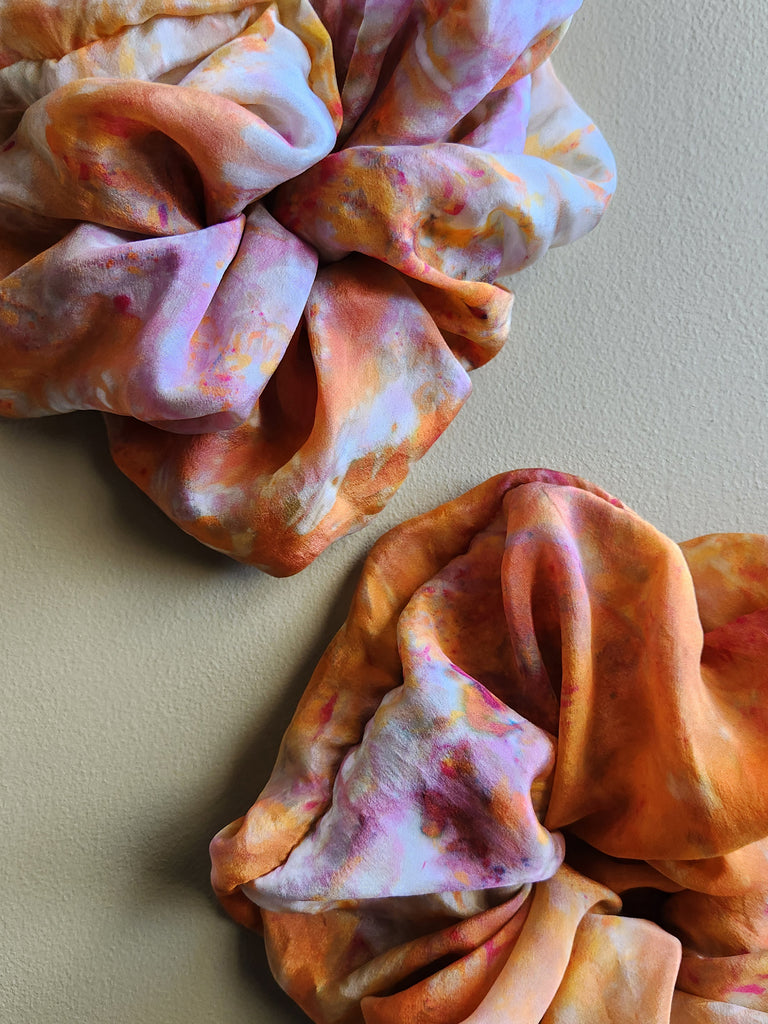 Confetti Giant Silk Scrunchie - Flame