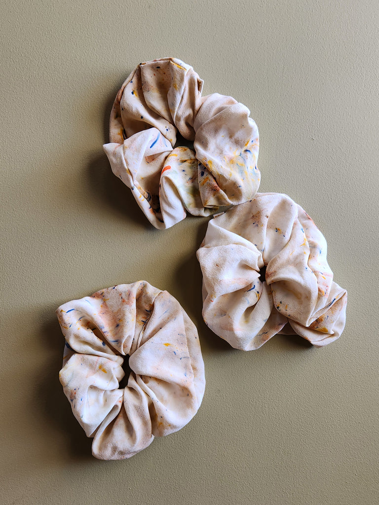 Confetti Giant Silk Scrunchie - Sand