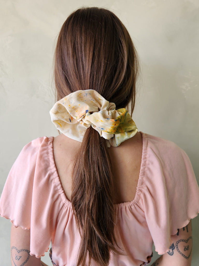 Confetti Giant Silk Scrunchie - Sand