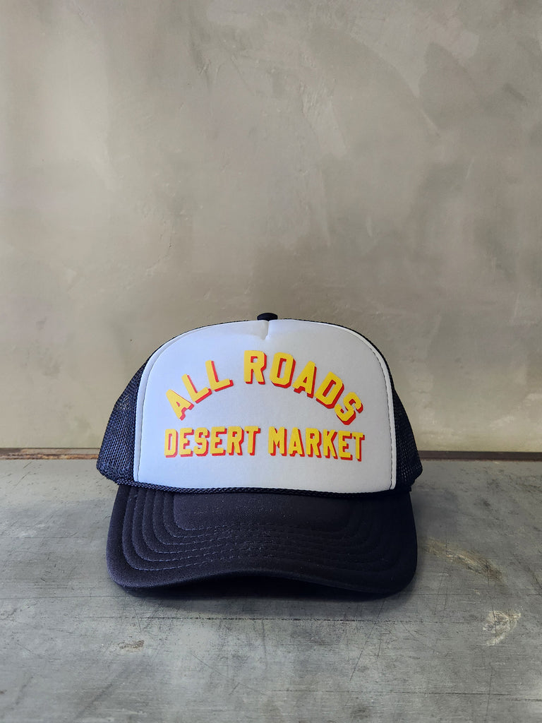 Desert Market Trucker Hat - Black