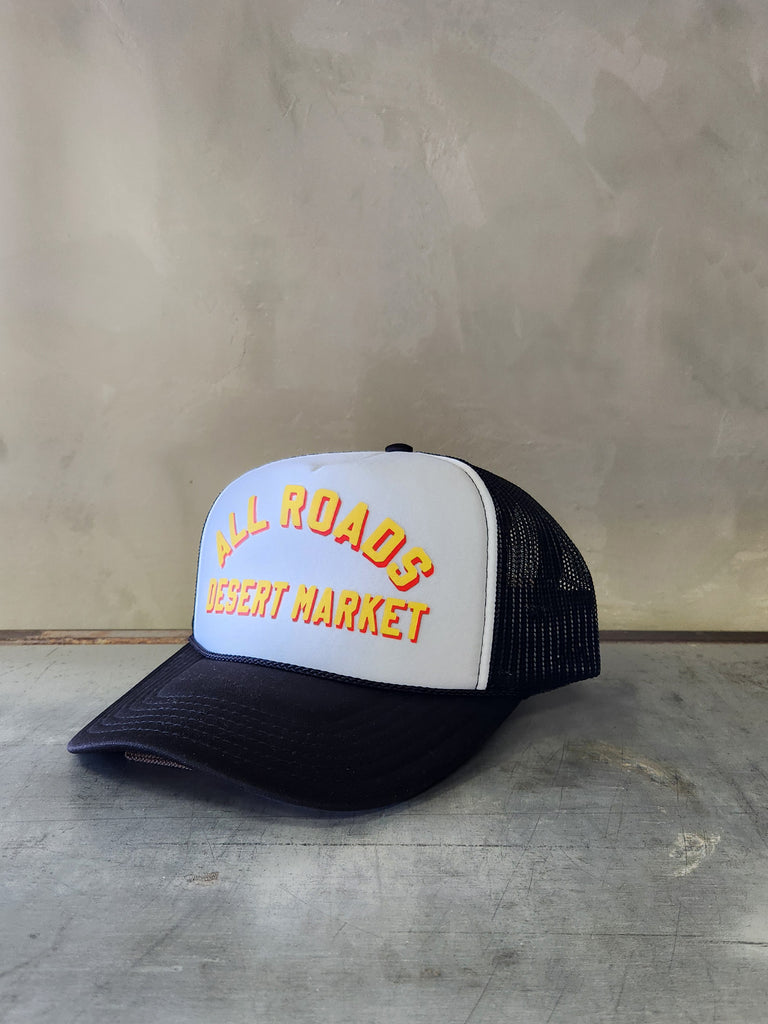 Desert Market Trucker Hat - Black