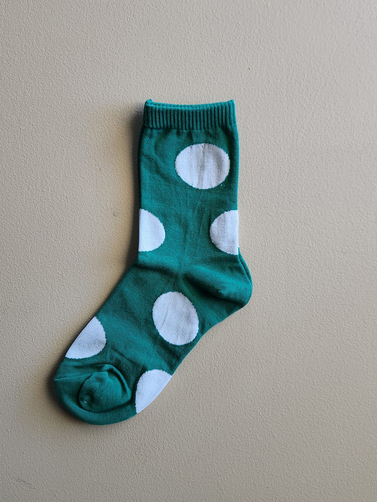 Women's Rie Crew Sock - Green