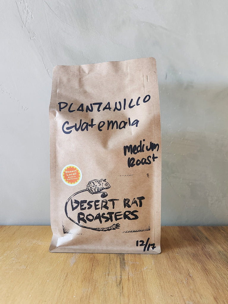 a bag of locally roasted whole bean coffee in joshua tree california