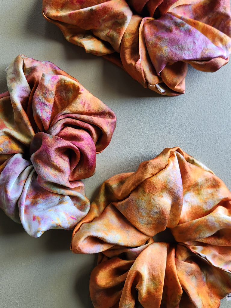 Confetti Giant Silk Scrunchie - Flame