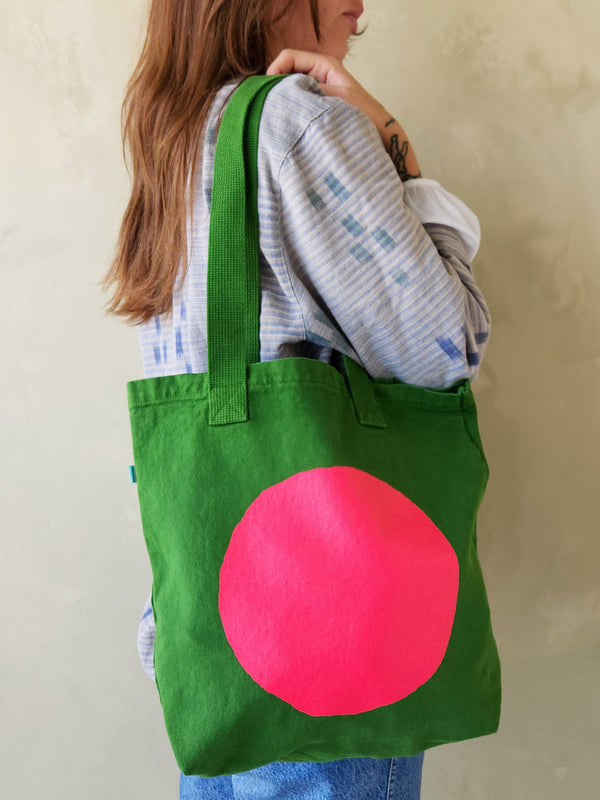 Everyday Canvas Circle Tote - Green