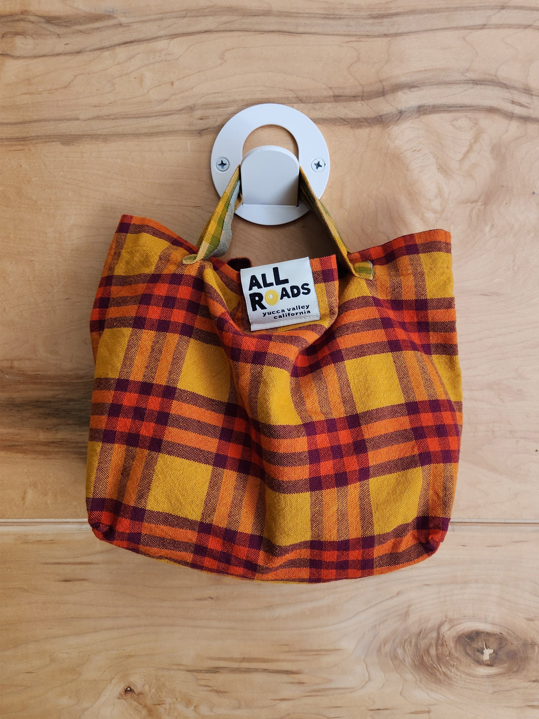 Plaid tote outlet