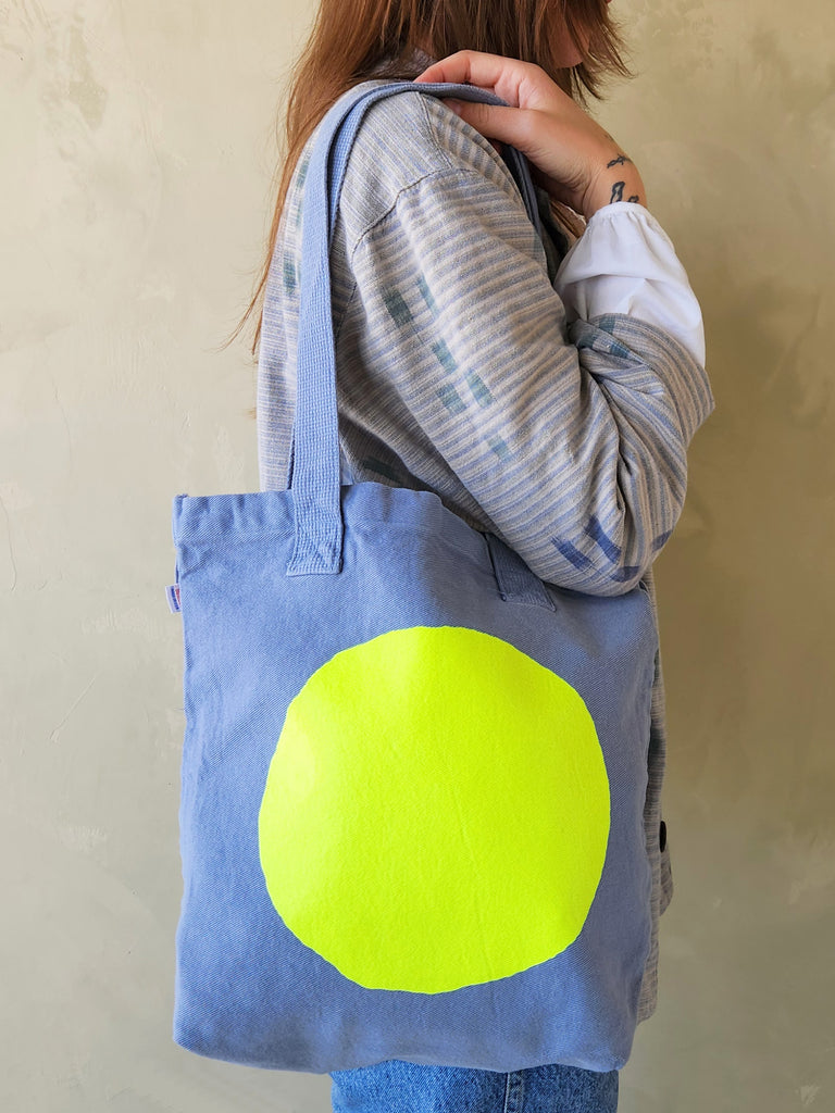 Everyday Canvas Circle Tote - Sky Blue