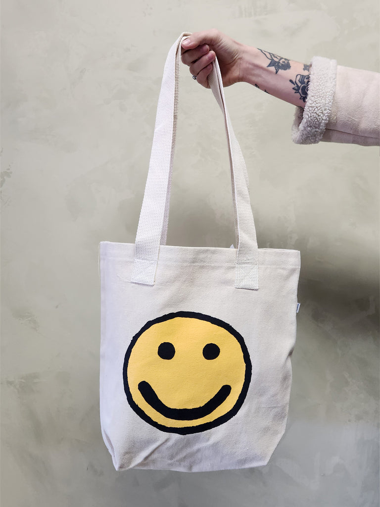 Everyday Canvas Circle Tote - Smiley