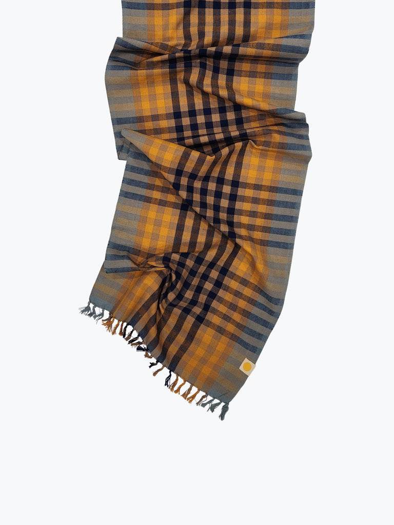 Covington Plaid Table Runner - Storm