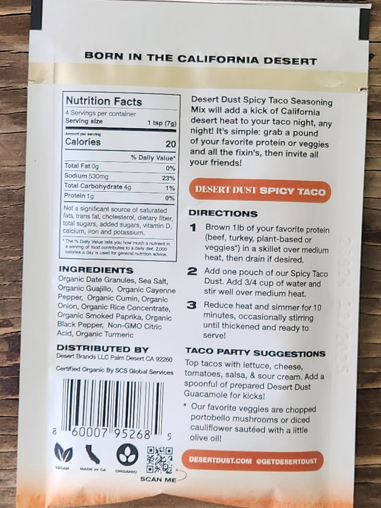 Organic Taco Seasoning Mix - Spicy