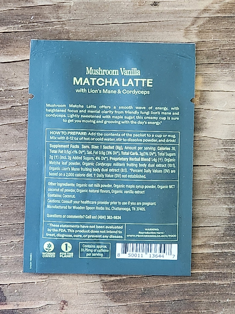 Mushroom Vanilla Matcha Latte